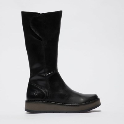 Bottes Mi-mollet Fly London Rhea042fly Femme Noir | 16745NCEZ