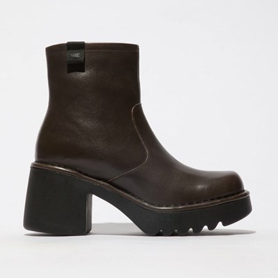 Bottines Fly London Moge250fly Femme Grise Marron | 68791QKAT