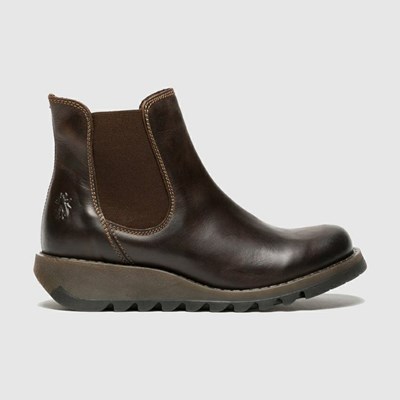 Bottines Fly London Salv Femme Marron Foncé | 21786OLCN