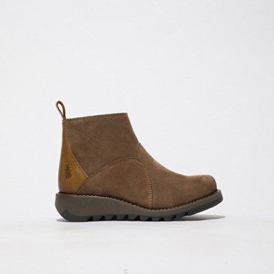 Bottines Fly London Sely918fly Femme Grise Marron | 68143ANPS