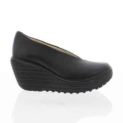 Compensées Fly London YAZ Femme Noir | 49268SBTL