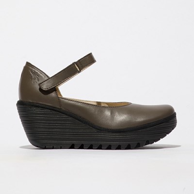 Compensées Fly London Yawo345fly Femme Grise Marron | 87934DEQW